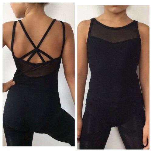 Black leotard stock - black,