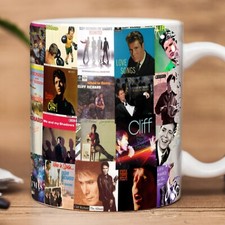Cliff Richard Album & Record Covers Mug / Gift. Original Design.
