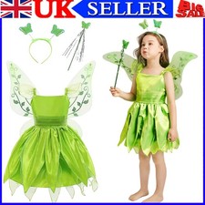Halloween Kids Children Tinkerbell Fairy Pixie Girls Princess Cosplay Costume UK