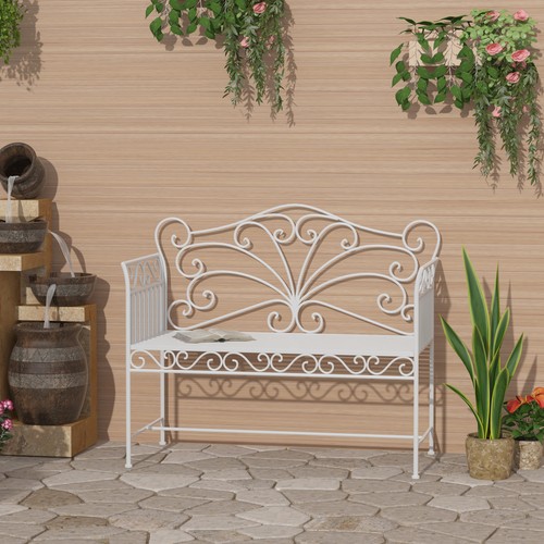 Seater metal bench park - 2,