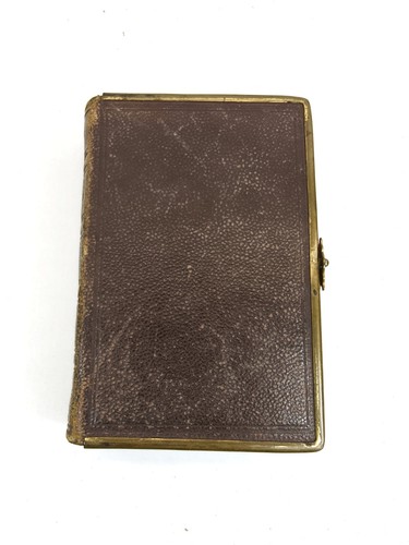 Leather antique brass clasp - leather,