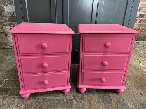 Pair bright pink - pink, 3-drawer