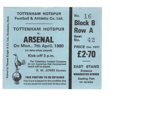 Used ticket tottenham v - -,