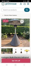 HALOGEN bulb electric infrared table top outdoor heather with grey base