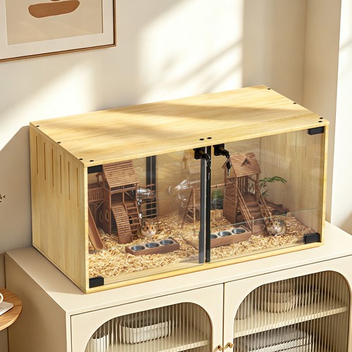 Wooden hamster cage button - wooden,