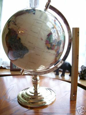 330mm gem stone globe with - stone,