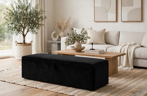 King size plain ottoman - king,