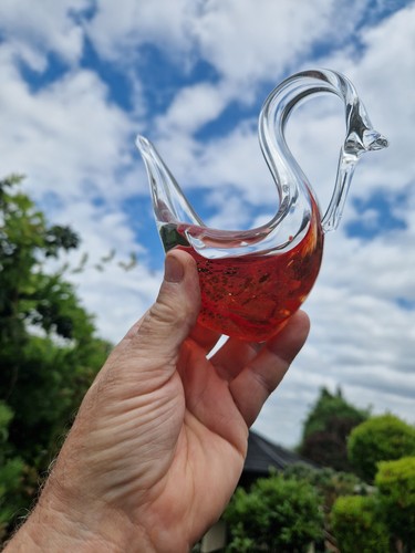 Handmade maltese glass swan - handmade,
