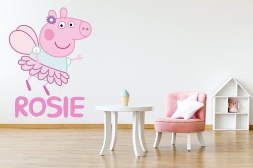 Peppa pig personalised wall - personalised,