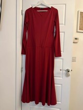 Zara Deep Red Long-Sleeve Maxi