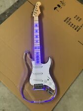 Beautiful ST style acrylic electric guitar with LED color options