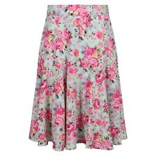 Pink Floral Swing Skirt First Avenue Aqua Godet BNWT Casual Vintage