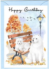 Samoyed Dog (4" x 6") Birthday