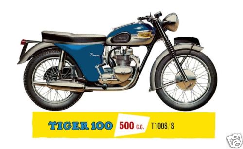 Triumph poster t100 tiger 100 - poster,