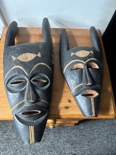 Pair Of Hand Carved African