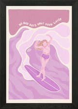 Surfer Girl Good Vibes Framed