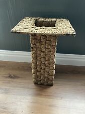 Vintage Rattan Umbrella Stand, Rattan Woven Plant Stand Umbrella Stand 1970's