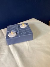 Wedgwood Weekday Weekend Queens Ware Double Candle/Tealight Holders By AJ 1998