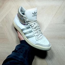 Adidas Sleek Series Trainer White/Silver UK7 Mid Womens Sneaker Shoe