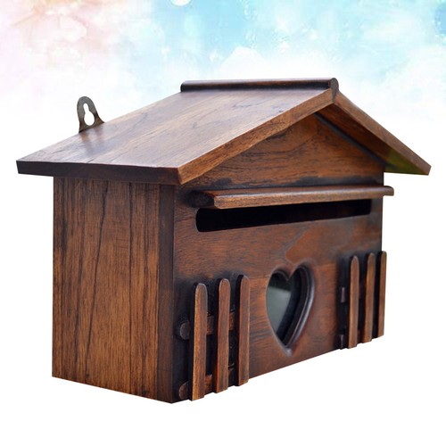Wooden mailbox wall mounted - wooden,