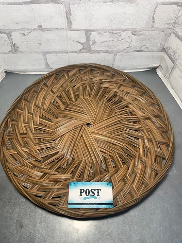Wicker round tray - wicker,