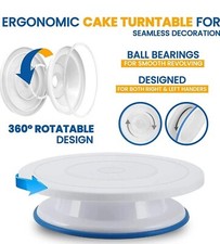 Rotating cake turntable decorating dessert display stand icing smoother kitchen