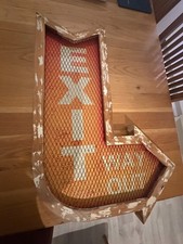 American Diner, Bar, Mancave Wooden 'Exit Way Out' Sign with Lights, Retro, 