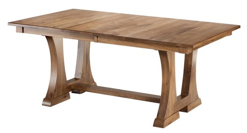 Trestle dining table curved - dining,