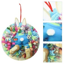 1Pc Bunny Wreath Easter Door Decoration Spring Hanging Ornament Party Supplies