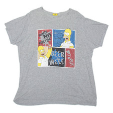 THE SIMPSONS Mens T-Shirt Grey