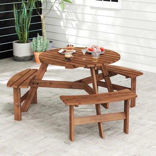 Person round picnic table - round,