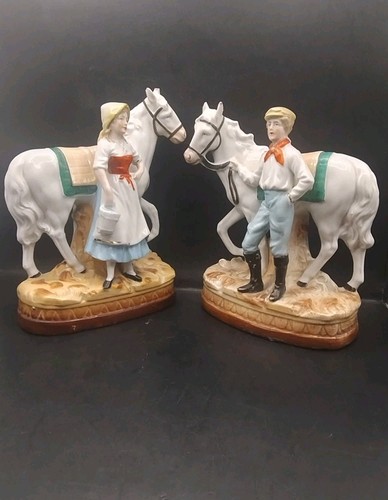 Boy girl horses figures - horses,