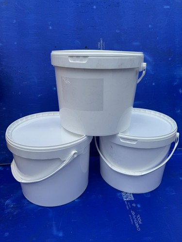 20kg plain white - white, buckets