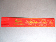 Leather BOOKMARK THAMES BARRIER River Flood Defence LONDON Red Unused