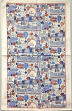 Harrods Pretty City London  Tea Towel  100% cotton new .