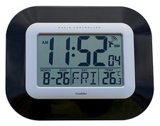 Radio Controlled Wall Clock or Desk Clock  Large LCD UK & Ireland Version