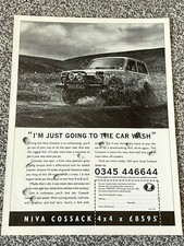 Rare Vintage 1994 Magazine Advert Picture Lada Niva Cossack 4x4  Car Ad 90's