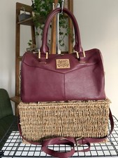 BIBA Leather Handbag Burgundy
