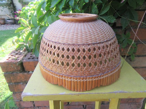 Vintage woven wicker rattan - woven,