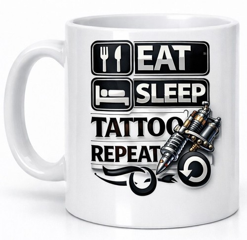 Eat sleep tattoo repeat mug - sleep,