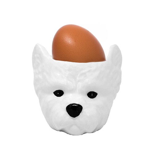 Ceramic dog head - ceramic, egg