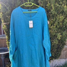 VIVID 100% Linen Turquoise