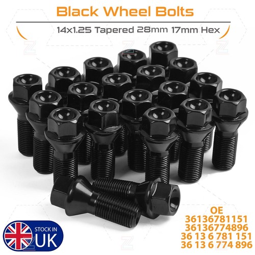 Black bmw wheel bolts for - black,