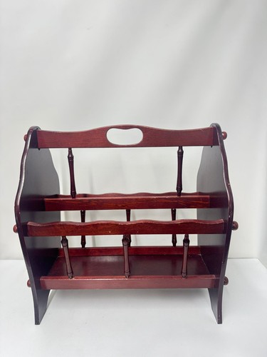 Vintage wooden magazine rack - magazine,