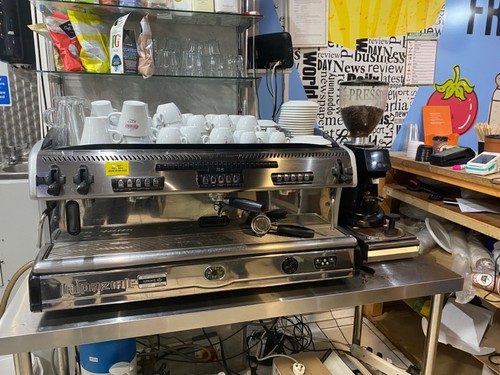 Commercial coffee machine has - coffee,