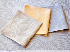 Irish Linen Art Deco Damask Tablecloth Silver & White 230x150 cm