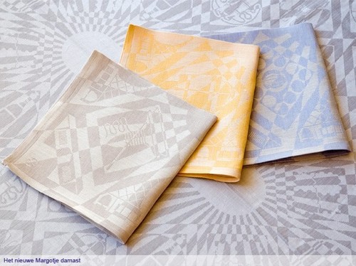 Irish linen art - deco, damask