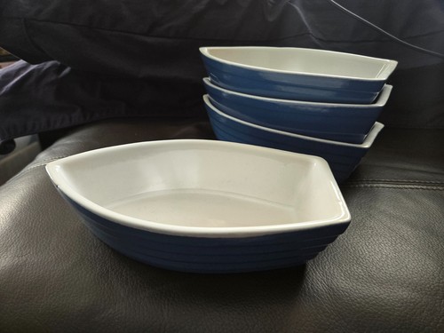Set blue boat shaped - boat,