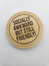 Laser Engraved Compact Mirror Bamboo Novelty Offensive Funny Gift Adult Humour