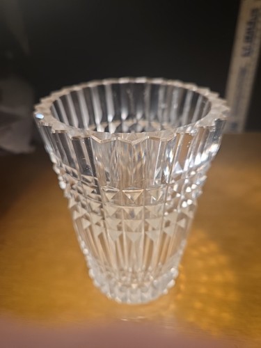 Cut glassl vase - cut,